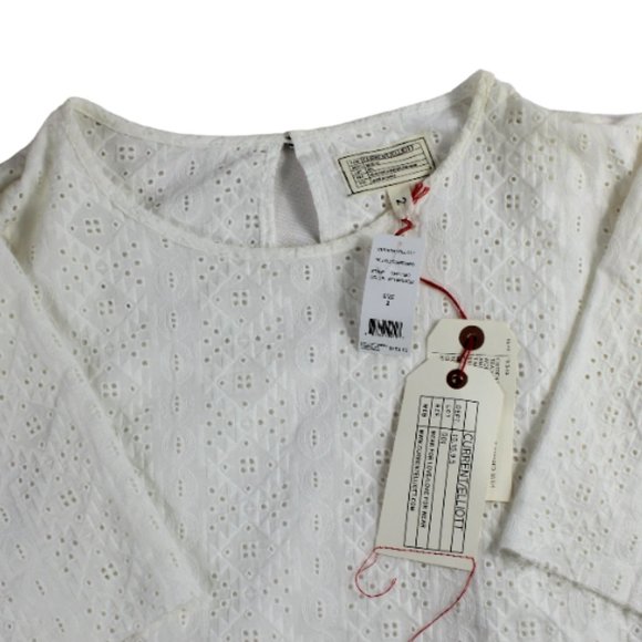 Current Elliot Eyelet T-Shirt Slip-On Dress, Dirty White, Size Medium - Picture 6 of 7